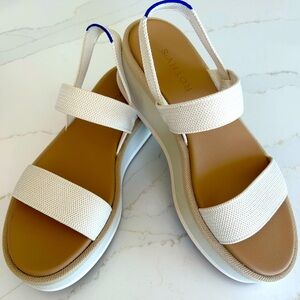 Rothy’s Lightweight Wedge Sandal in Salt